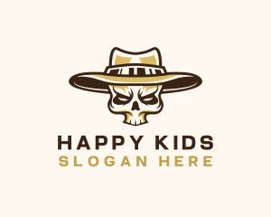 Cowboy Skull Hat logo design