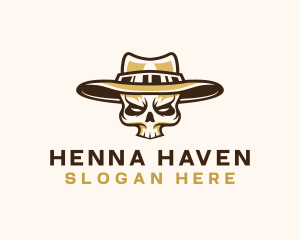 Cowboy Skull Hat logo design