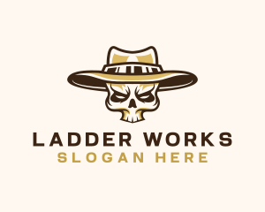 Cowboy Skull Hat logo design