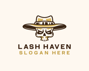 Cowboy Skull Hat logo design