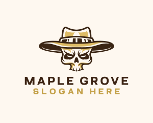 Cowboy Skull Hat logo design