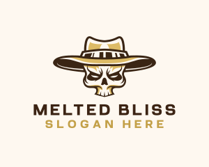 Cowboy Skull Hat logo design