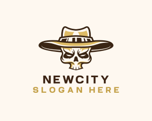 Cowboy Skull Hat logo design