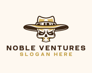 Cowboy Skull Hat logo design