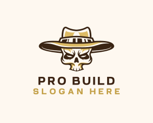 Cowboy Skull Hat logo design