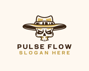 Cowboy Skull Hat logo design