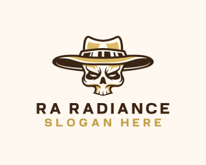 Cowboy Skull Hat logo design