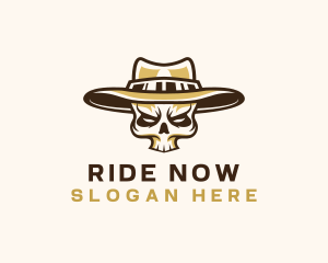 Cowboy Skull Hat logo design