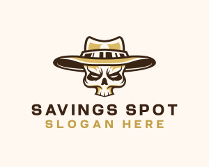 Cowboy Skull Hat logo design