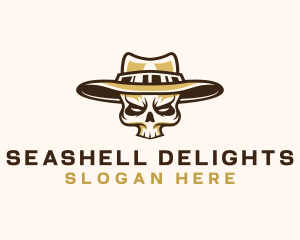 Cowboy Skull Hat logo design