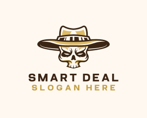 Cowboy Skull Hat logo design