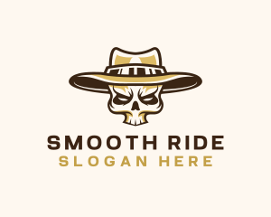 Cowboy Skull Hat logo design