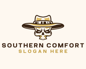 Cowboy Skull Hat logo design