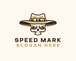 Cowboy Skull Hat logo design