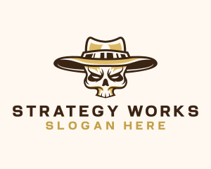 Cowboy Skull Hat logo design