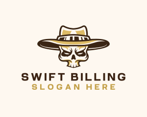 Cowboy Skull Hat logo design