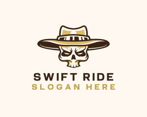 Cowboy Skull Hat logo design