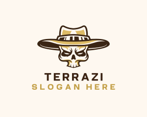 Cowboy Skull Hat logo design