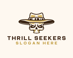 Cowboy Skull Hat logo design