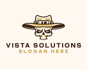 Cowboy Skull Hat logo design