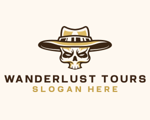 Cowboy Skull Hat logo design