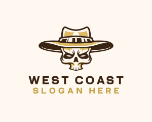 Cowboy Skull Hat logo design