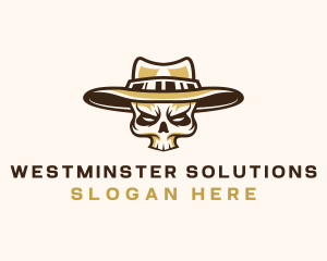 Cowboy Skull Hat logo design