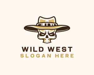 Cowboy Skull Hat logo design