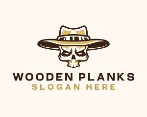 Cowboy Skull Hat logo design