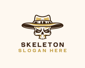 Cowboy Skull Hat logo design