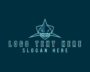 Hunter - Blue Shark Team logo design