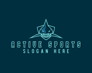 Fitness - Blue Shark Team logo design