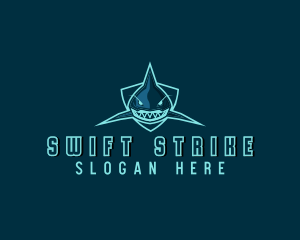 Attack - Blue Shark Team logo design