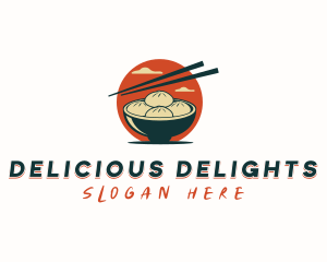 Dumpling Restaurant Dining logo design