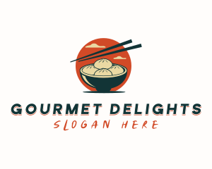 Dumpling Restaurant Dining logo design