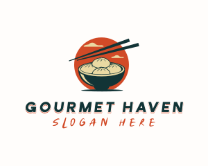 Dumpling Restaurant Dining logo design