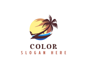 Tropical - Beach Seashore Resort logo design