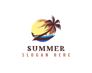 Beach Seashore Resort logo design