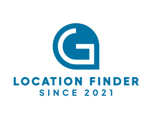 Geolocation - Blue Locator Letter G logo design