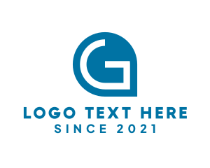 Locator - Blue Locator Letter G logo design