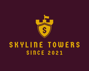 Shield Tower Flag logo design