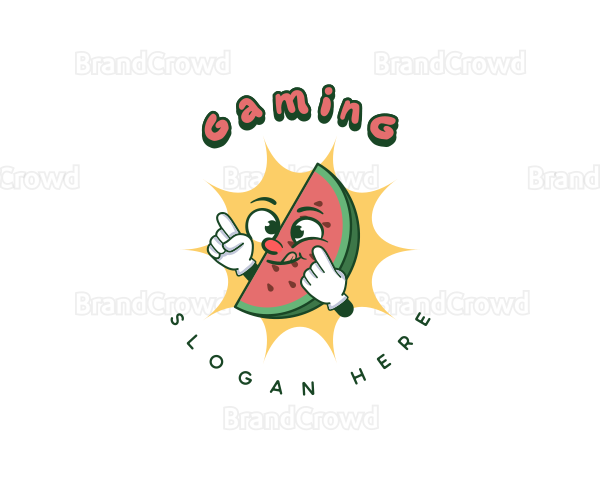 Vegan Watermelon Fruit Logo