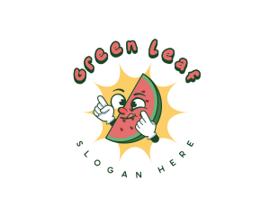 Vegan - Vegan Watermelon Fruit logo design