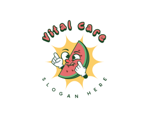 Vegan - Vegan Watermelon Fruit logo design