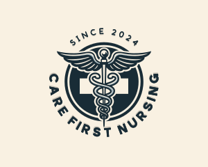 Nursing - Medical Caduceus Hospital logo design