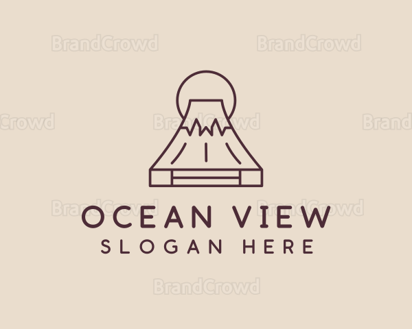 Volcano Mountain Peak Logo