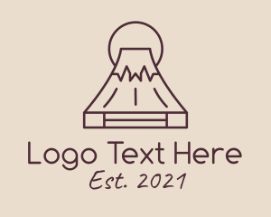 Hiking - Volcano Mountain Peak logo design