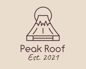 Volcano Mountain Peak logo design