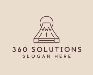 Volcano Mountain Peak logo design