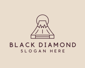 Volcano Mountain Peak logo design